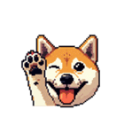 絵文字感覚で使いやすいドット絵柴犬2（個別スタンプ：2）