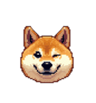 絵文字感覚で使いやすいドット絵柴犬2（個別スタンプ：13）
