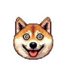 絵文字感覚で使いやすいドット絵柴犬2（個別スタンプ：16）