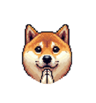 絵文字感覚で使いやすいドット絵柴犬2（個別スタンプ：22）
