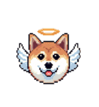 絵文字感覚で使いやすいドット絵柴犬2（個別スタンプ：23）