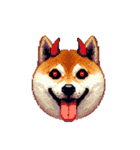 絵文字感覚で使いやすいドット絵柴犬2（個別スタンプ：25）