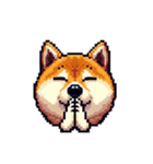 絵文字感覚で使いやすいドット絵柴犬2（個別スタンプ：28）