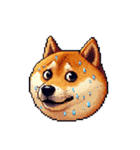 絵文字感覚で使いやすいドット絵柴犬2（個別スタンプ：33）