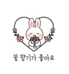 ウサギの日常スタンプ 04(KR)（個別スタンプ：2）