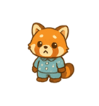 ねむねむレッサーパンダ パジャマパーティ（個別スタンプ：1）