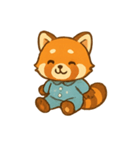 ねむねむレッサーパンダ パジャマパーティ（個別スタンプ：5）