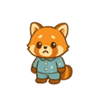 ねむねむレッサーパンダ パジャマパーティ（個別スタンプ：7）