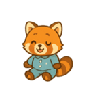 ねむねむレッサーパンダ パジャマパーティ（個別スタンプ：8）