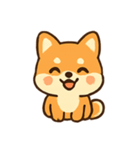 しばいぬのこいぬのたのしいきもち（個別スタンプ：1）