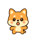 しばいぬのこいぬのたのしいきもち（個別スタンプ：3）