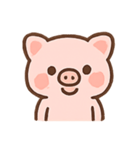 ぴんくのこぶたのたのしいきもち（個別スタンプ：1）