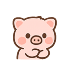 ぴんくのこぶたのたのしいきもち（個別スタンプ：2）