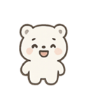 ふわふわホッキョクグマ 気分パレード（個別スタンプ：9）