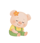 ふっくらほっぺのぽっちゃりブタ (NT)（個別スタンプ：3）