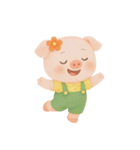 ふっくらほっぺのぽっちゃりブタ (NT)（個別スタンプ：10）