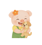 ふっくらほっぺのぽっちゃりブタ (NT)（個別スタンプ：14）