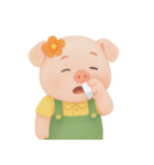 ふっくらほっぺのぽっちゃりブタ (NT)（個別スタンプ：21）