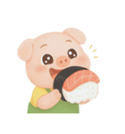 ふっくらほっぺのぽっちゃりブタ (NT)（個別スタンプ：28）