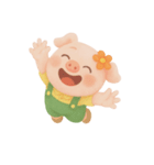 ふっくらほっぺのぽっちゃりブタ (NT)（個別スタンプ：35）