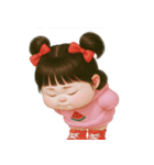 ぽっちゃりスイカパーカーの女の子 V.2（個別スタンプ：30）