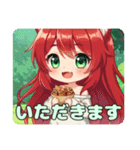 たこ焼きとっても大好きみなみちゃん（個別スタンプ：3）
