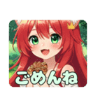 たこ焼きとっても大好きみなみちゃん（個別スタンプ：5）