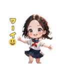 爽やか清楚JKスタンプ（個別スタンプ：37）