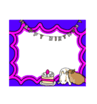 お誕生日フレーム〜うさちゃん付きもあり（個別スタンプ：12）