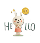 mottoの3Dうるうるうさぎ♡日常（個別スタンプ：2）