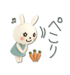 mottoの3Dうるうるうさぎ♡日常（個別スタンプ：12）