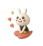 mottoの3Dうるうるうさぎ♡日常（個別スタンプ：15）