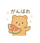 可愛い動物達とスイカ 日本語（個別スタンプ：2）