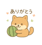 可愛い動物達とスイカ 日本語（個別スタンプ：4）