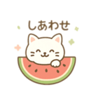 可愛い動物達とスイカ 日本語（個別スタンプ：9）