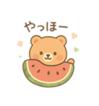 可愛い動物達とスイカ 日本語（個別スタンプ：13）