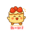 いちごパンケーキのハッピースタンプ（個別スタンプ：10）