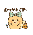 毎日使える！リボンわんこの日常スタンプ（個別スタンプ：3）
