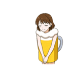 酒クズ女子ちゃん2 ビール編【生中サイズ】（個別スタンプ：4）