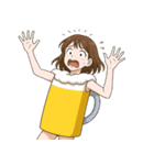 酒クズ女子ちゃん2 ビール編【生中サイズ】（個別スタンプ：15）