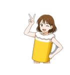 酒クズ女子ちゃん2 ビール編【生中サイズ】（個別スタンプ：20）