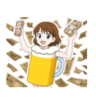 酒クズ女子ちゃん2 ビール編【生中サイズ】（個別スタンプ：21）