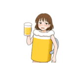 酒クズ女子ちゃん2 ビール編【生中サイズ】（個別スタンプ：24）