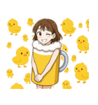 酒クズ女子ちゃん2 ビール編【生中サイズ】（個別スタンプ：27）