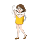 酒クズ女子ちゃん2 ビール編【生大サイズ】（個別スタンプ：3）