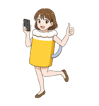 酒クズ女子ちゃん2 ビール編【生大サイズ】（個別スタンプ：9）