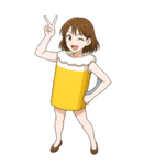 酒クズ女子ちゃん2 ビール編【生大サイズ】（個別スタンプ：20）