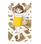 酒クズ女子ちゃん2 ビール編【生大サイズ】（個別スタンプ：21）