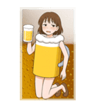 酒クズ女子ちゃん2 ビール編【生大サイズ】（個別スタンプ：24）