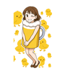 酒クズ女子ちゃん2 ビール編【生大サイズ】（個別スタンプ：27）